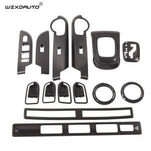 Kit carrosserie pour 2018 2019, 14 pièces, couleur fibre de carbone, kit complet de garnitures intérieures, cadre de ventilation, accessoires de voiture WZXD - Product Image 1