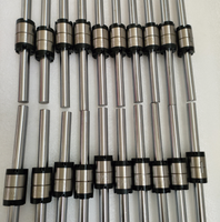 Eje de Bolas SLF025 de 25 mm de Diámetro con Brida, Eje Lineal de Bolas para Robots Industriales y Automatización