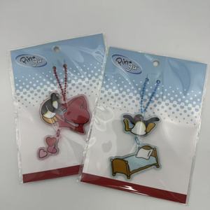 Prootional Advertise Gifts Custom Shapes Plastic Printed Anime clear Acrylic Holographic Epoxy Keychain Charms for Bag