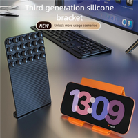 Support de téléphone à ventouse bionique en aluminium renforcé, pliable, flexible, lavable, en silicone pour téléphone et tablette