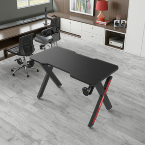 Mesas de ordenador modernas y resistentes en forma de X con portavasos, muebles de oficina para el hogar, escritorio grande para ordenador de juegos - Product Image 1