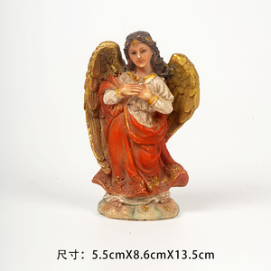 Resina ecológica de 12 pulgadas 3D ingeniosa Natividad religiosa Ángel <span class=keywords><strong>Gabriel</strong></span> estatua Sagrada Familia Navidad decoración del hogar regalo de negocios - Product Image 6