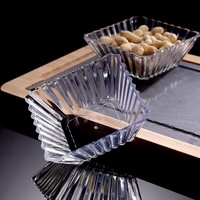 PS snack, assiette de fruits secs assiette de collation transparente en acrylique bol de bonbons transparent en plastique résistant aux chutes
