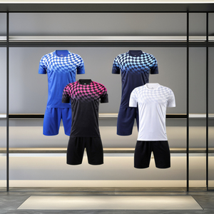 Precio de fábrica china, camiseta de fútbol, tela de malla, Kit de entrenamiento de fútbol para adultos y kits de fútbol personalizados, uniforme de fútbol para hombre - Product Image 1