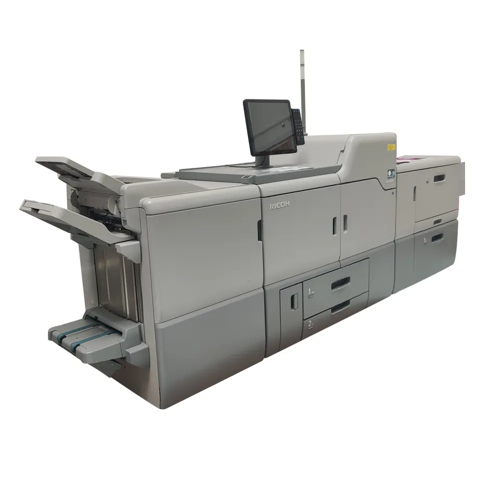 ความเร็วสูงห้าสี C7200X การพิมพ์ที่นํามาผลิตใหม่ Pro C7200X เครื่องพิมพ์เครื่องถ่ายเอกสารเครื่องถ่ายเอกสารโฮสต์ Finisher ถาดกล่องเซิร์ฟเวอร์ทั้งชุด