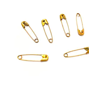 도매 저렴한 금속 골드 도금 작은 안전 핀 골드 도금 포장 안전 핀 대량 제조 업체 공급 업체