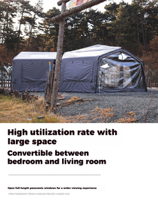 Tente pneumatique automatique pour le camping, gonflage rapide, installation en 5 minutes, abri toutes saisons, option couleur gris - Product Image 3
