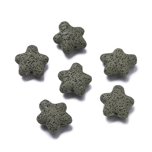 Perles en pierre de lave colorées en forme d'étoile, perles en vrac, perles de roche, pierres précieuses <span class=keywords><strong>volcaniques</strong></span> pour la fabrication de boucles d'oreilles, bracelets, colliers et bijoux - Product Image 5
