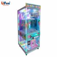 LIFUN Machine de récompense à clips lumineux RGB, 60 clips, à monnayeur, pour la distribution de cadeaux et d'ornements, jeu d'arcade d'intérieur