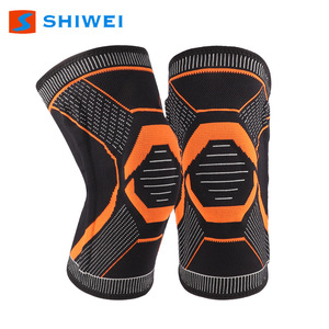 Shiwei <b>Knee</b> <b>Brace</b> Compression <b>Support</b> Silicone Shock Absorption Spring <b>Support</b> Basketball Running Unisex Breathable - Product Image 5