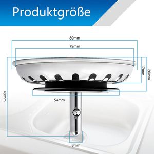 Cj589 Stainless Steel Kitchen Strainer Stopper Waste <b>Plug</b> Filter Deodorization Type Basin Sink Drain - Product Image 4