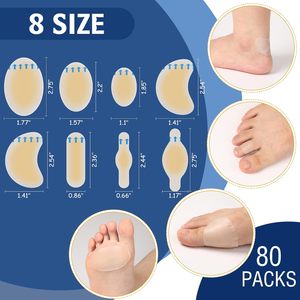 40 Pieces Gel Blister Bandages for Feet Variety Hydrocolloid Blister <b>Cushions</b> <b>Pads</b> for Feet Prevention Adhesive Waterproof - Product Image 3