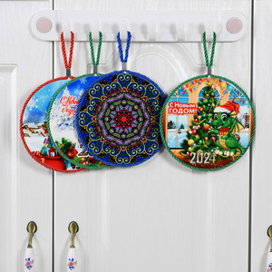 Salvamanteles de cerámica con estampado bohemio de 5mm respetuoso con el medio ambiente al por mayor, Mantel Individual de corcho personalizado, almohadilla de protección resistente al calor con cable ligero - Product Image 1