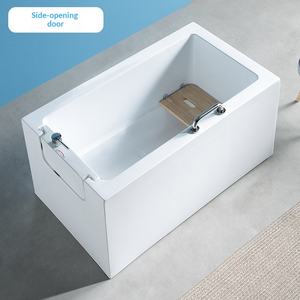 <span class=keywords><strong>Baignoire</strong></span> autoportante compacte <span class=keywords><strong>pour</strong></span> appartement, adaptée aux personnes <span class=keywords><strong>âgée</strong></span>s, sans obstacle, avec fonction massage et accoudoirs - Product Image 6