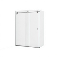 Cabine de douche moderne sans cadre, paroi de douche coulissante en verre trempé, porte de douche pour salle de bain