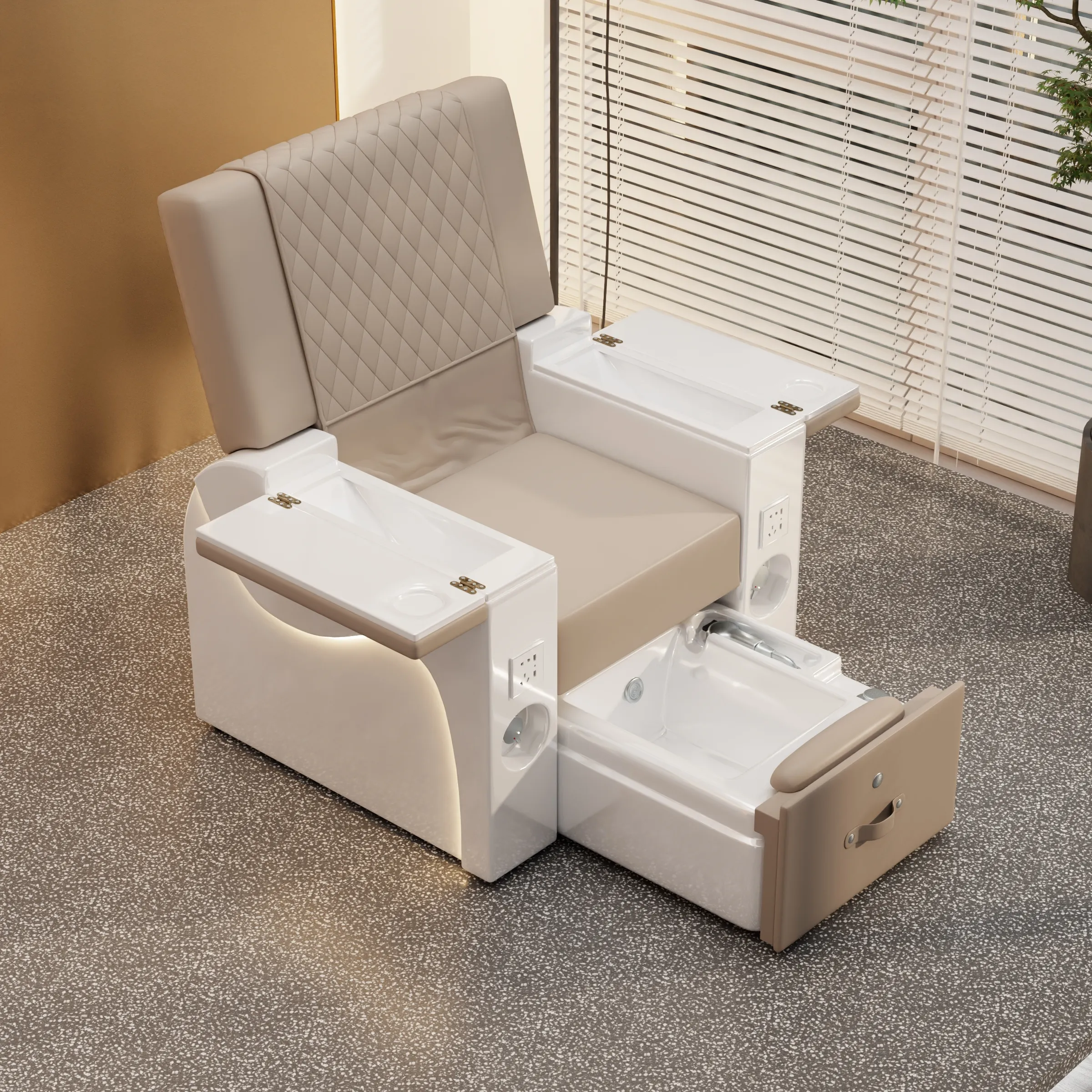 YaYou sıcak satış elektrikli ters geri pedikür sandalyesi ile LED ışık ve desen tasarım renk ayak masaj koltuğu özelleştirebilirsiniz