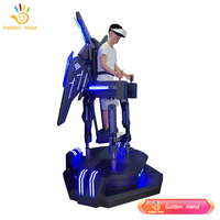 Máquina de Juego Simulador de Vuelo VR Golden Hand para Interiores/Exteriores con Alas Voladoras, Auriculares VR Deepoon, Metal y Plástico, Potencia de 1600W