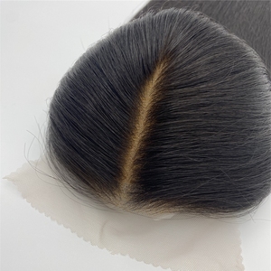 Parrucchino di Alta Qualità con Top in Seta HD Lace, Clip-in 100% <span class=keywords><strong>Capelli</strong></span> Vergini Grezzi Colore Marrone Miele, Toupet Ebraico <span class=keywords><strong>per</strong></span> <span class=keywords><strong>Capelli</strong></span> Diradati - Product Image 5