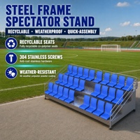 Sièges de gradin portables à cadre en acier pour tribune extérieure de stade de football de gymnase d'école
