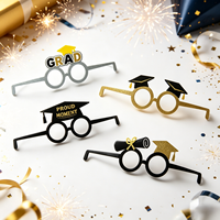 630018 Lot de 4 lunettes de graduation, Décorations de fête Classe de 2024, Accessoires de photomaton Félicitations diplômé, Lunettes en papier