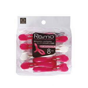 RAMO 8 pezzi Pink/White Pole Catch clip per bucato eleganti spille per organizzare il tuo abbigliamento - Product Image 1