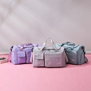 定制标志轻质旅行包时尚运动健身牛津储物防水鞋部耐用几何图案 - Product Image 5