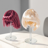 Présentoir de comptoir en acrylique transparent réglable pour casquettes de baseball et cowboys pour hôtels salons cuisines