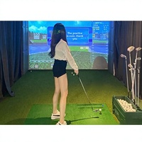 Simulador de Práctica de Golf Digital Liangjia para Interiores, Pantalla Táctil Infrarroja, Sensor de Cámara Dual de Alta Velocidad, Estadios Virtuales Mundiales
