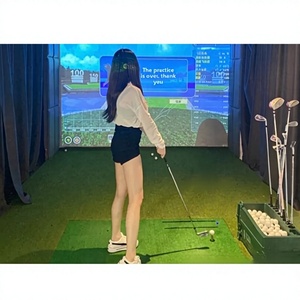 Simulateur de golf d'intérieur numérique Liangjia avec écran tactile infrarouge et double capteur de caméra haute vitesse pour stades virtuels mondiaux - Product Image 1