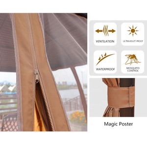Sillón <span class=keywords><strong>columpio</strong></span> <span class=keywords><strong>de</strong></span> alta calidad para jardín, techo <span class=keywords><strong>de</strong></span> 3 plazas, patio <span class=keywords><strong>de</strong></span> Metal para exteriores, columpios <span class=keywords><strong>de</strong></span> hierro forjado para - Product Image 6