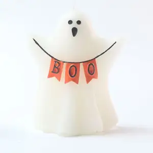 Vela de forma de fantasma de diseño especial, vela de Halloween personalizada hecha a mano para decoración del hogar