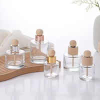 Flacon diffuseur en verre transparent de 50 ml avec bouchon à vis, conteneur vide pour arômes, flacon de recharge pour huiles parfumées, échantillon gratuit