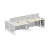 Cloisons de bureau modernes reconfigurables OMNI Système de postes de travail modulaires Bureau ouvert avec solutions de confidentialité