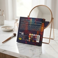 Palette à paupières vide personnalisable à trois volets avec miroir, emballage OEM, étui magnétique 3 compartiments pour maquillage DIY, vente en gros