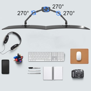MD97442 13 "-27" 10kg bras double pour moniteur support de bureau support d'écran <span class=keywords><strong>incurvé</strong></span> noir support ordinateur support VESA - Product Image 5