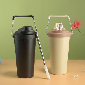 Custom Logo 500/650ml Portable Stainless Steel Tumbler Vacuum <b>Coffee</b> Mug Plastic <b>Bottle</b> for Camping Travel for Outdoor - Product Image 5