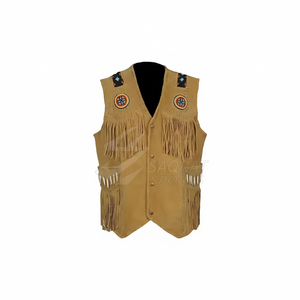 Gilet en cuir de cow-boy personnalisé en gros Design décontracté à la mode avec qualité respirante Prix bon marché Fabriqué au Pakistan - Product Image 1