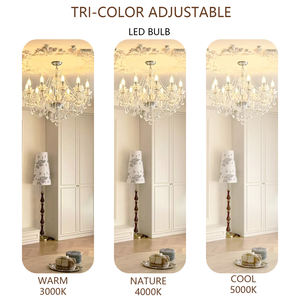 Barato al por mayor 8 luces Led dormitorio decoración del hogar brazos de cristal accesorios de iluminación moderna araña de cristal de lujo - Product Image 5