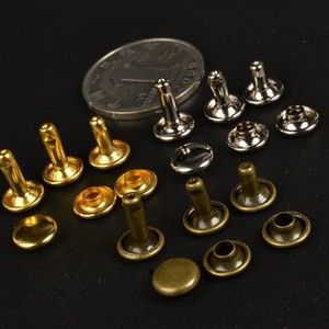 Remaches de doble tapa de Metal de 5mm a 12mm, remaches redondos para bolso Artesanal de cuero, cinturón, prendas, sombrero, zapatos, decoración de cuello de Mascota - Product Image 1