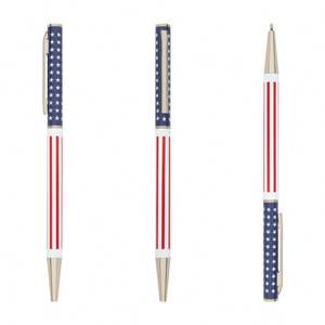 Stylo bille en métal créatif et amusant, populaire avec motif drapeau américain, stylos personnalisés avec logo, vente en gros - Product Image 6