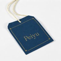 Étiquettes suspendues pour vêtements en papier d'art, impression offset pour marques de vêtements avec cordon tressé, recyclables