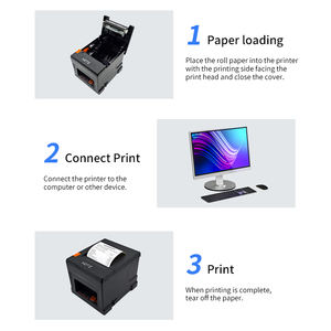 卸売OEM HZ-8360 ワイヤレス80mm感熱レシートプリンター 白黒POSデスクトップ 感熱紙付属 - Product Image 5