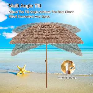 Parapluie de chaume Tilt Tiki Umbrella Outdoor Patio <span class=keywords><strong>Parasol</strong></span> de jardin étanche pour <span class=keywords><strong>table</strong></span> Yard - Product Image 5