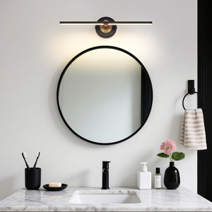 Minimalist Black Aluminum <b>LED</b> Wall Lamp 3500K Warm White Rectangular Shade Bathroom Mirror <b>Light</b> 25000H Lifespan - Product Image 4