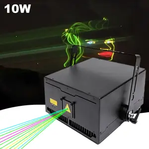 야외 ip65 애니메이션 수행 다채로운 DJ 디스코 파티 조명 10w RGB 레이저 빛
