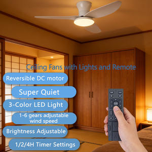 Ventilateur de plafond LED blanc moderne de 40 pouces avec télécommande intelligente pour salle à manger, salon, chambre à coucher - Product Image 2