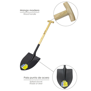 พลั่วด้ามไม้ ด้ามแหลม รุ่น Crutch 502/3 - Product Image 3