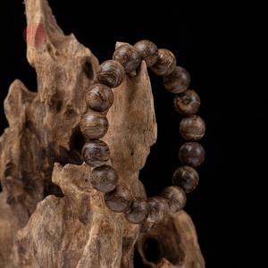 Pulsera Premium de Agarwood Natural con Cuentas Redondas de 12mm, Grado 1 (Casi Hundible), Joyería de Oud al por Mayor - Product Image 1