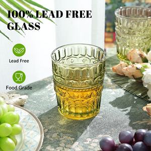 แก้วไวน์ขายส่ง แก้วไวน์ทรงสูงลายนูนรูปมงกุฎ 320 มล. แก้ววินเทจสำหรับงานปาร์ตี้ - Product Image 3