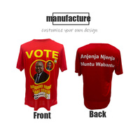 T-shirt promotionnel publicitaire à col rond pour présidentielles, entièrement sublimé, avec prix de gros